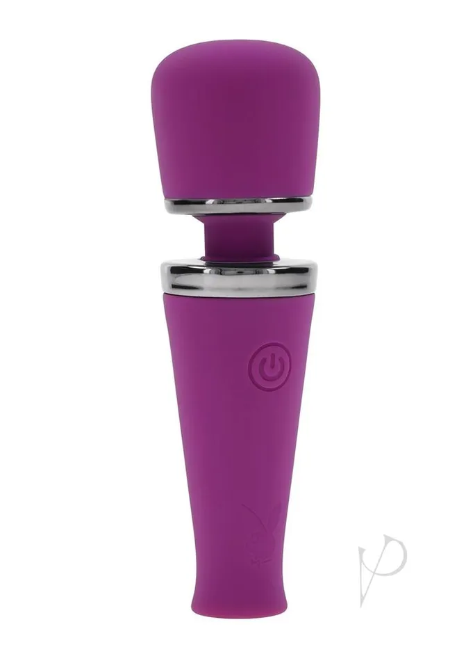 Playboy Vibrators Playboy Mic Drop Rechargeable Silicone Wand Purple