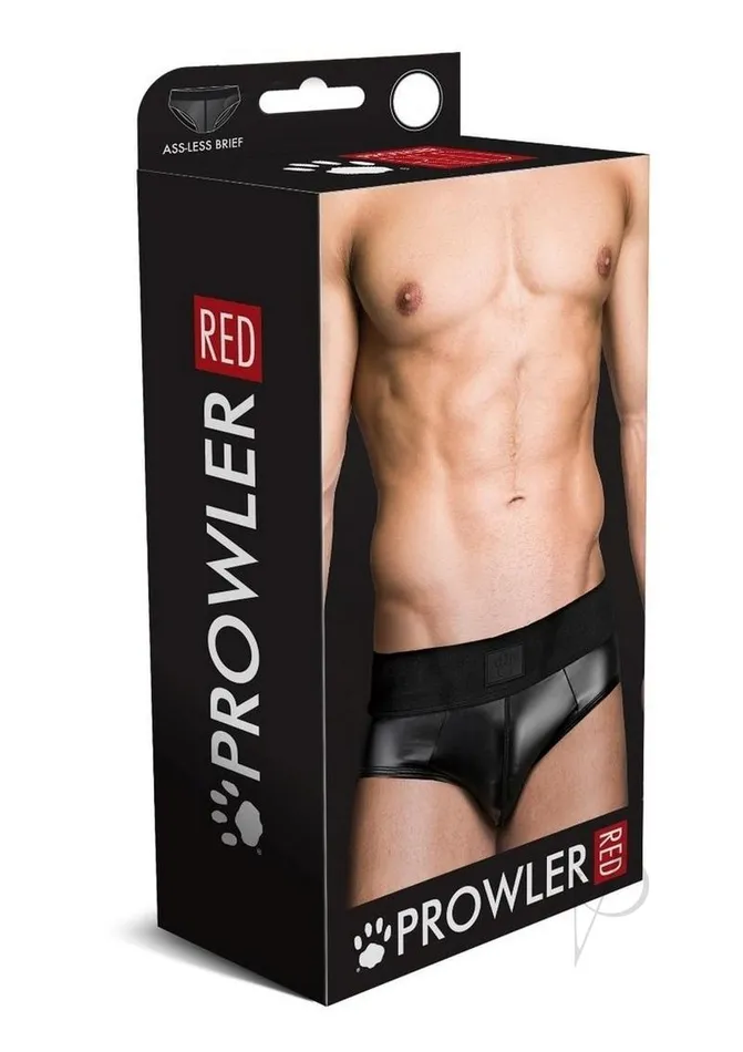 Prowler Red Anal Prowler RED Wetlook AssLess Brief Large Black