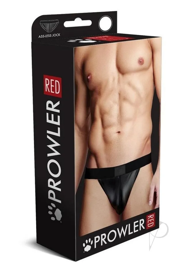 Prowler Red Anal Prowler RED Wetlook AssLess Jock Large Black