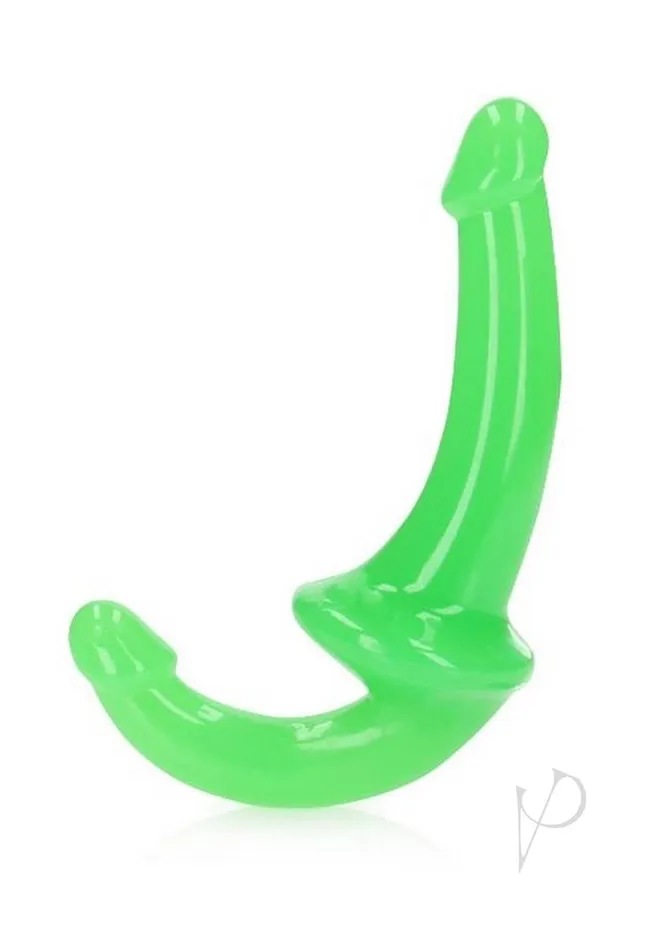RealRock Strapless StrapOn Glow in the Dark Dildo 6in Green Real Rock Female Sex Toys