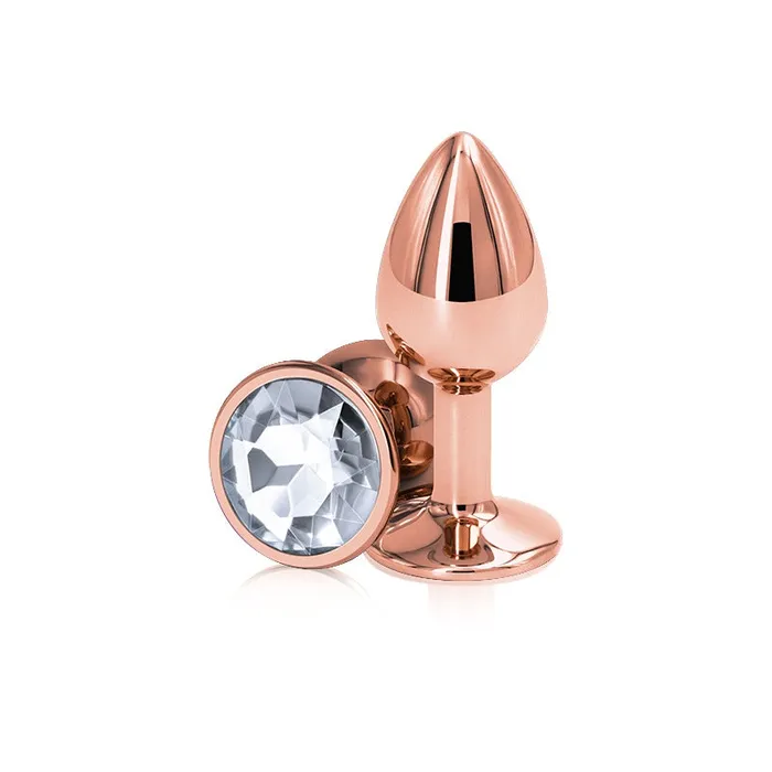 Rear Assets Rose Gold Clear Small Butt Plug NS Novelties Anal