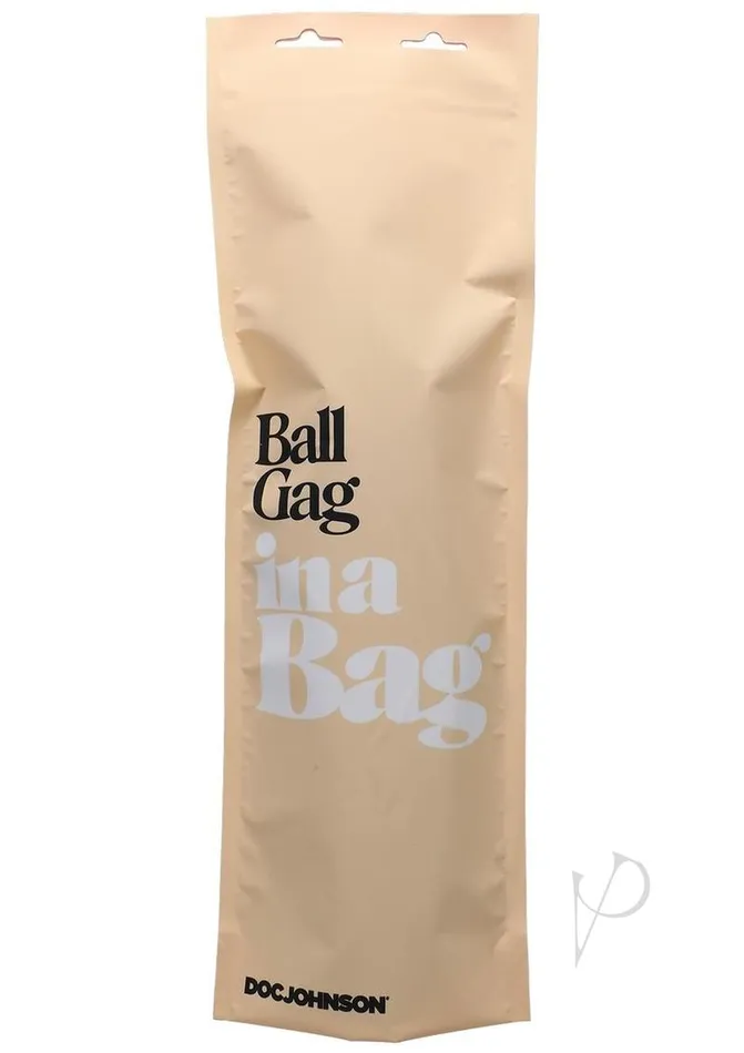 Restraints In A Bag In a Bag Vegan Leather Ball Gag Black