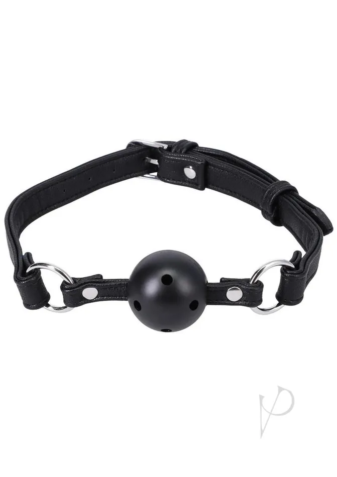 Restraints In A Bag In a Bag Vegan Leather Ball Gag Black Restraints In A Bag In a Bag Vegan Leather Ball Gag Black