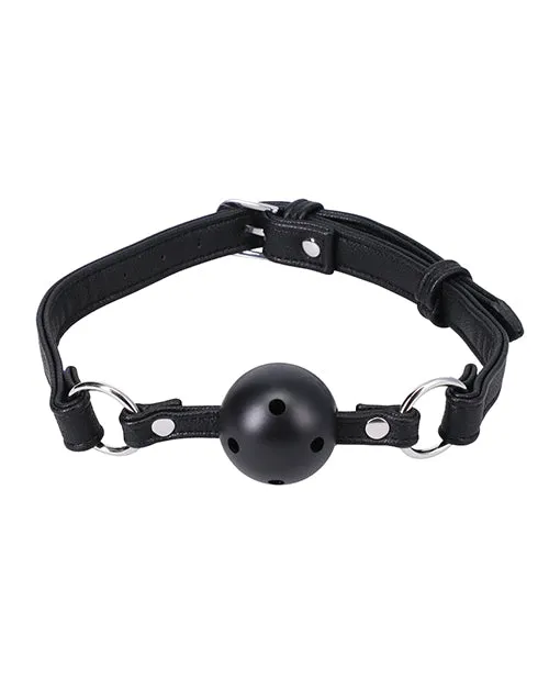 Restraints In A Bag In a Bag Vegan Leather Ball Gag Black Restraints In A Bag In a Bag Vegan Leather Ball Gag Black