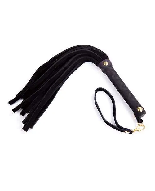 Restraints Plesur Plesur Mini Leather Flogger Black Restraints Plesur Plesur Mini Leather Flogger Black