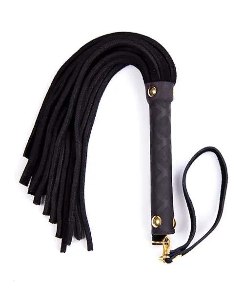 Restraints Plesur Plesur Mini Leather Flogger Black Restraints Plesur Plesur Mini Leather Flogger Black