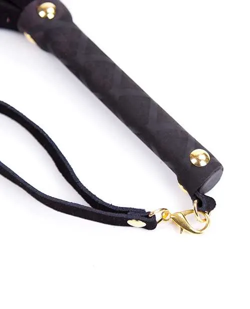 Restraints Plesur Plesur Mini Leather Flogger Black Restraints Plesur Plesur Mini Leather Flogger Black