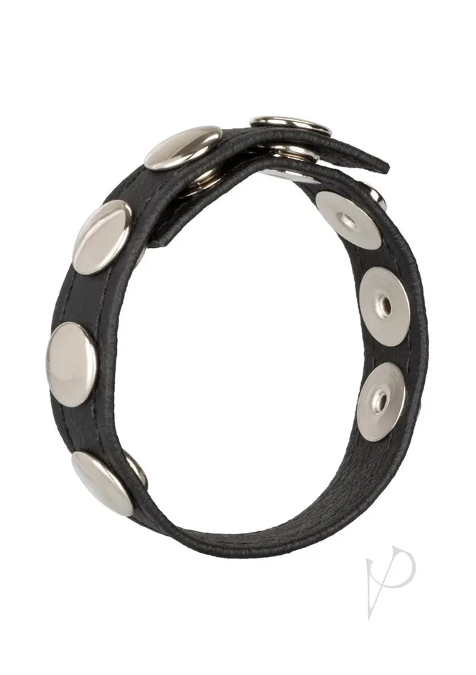 Rings Male Sex Toys Leather MultiSnap Cock Ring Black