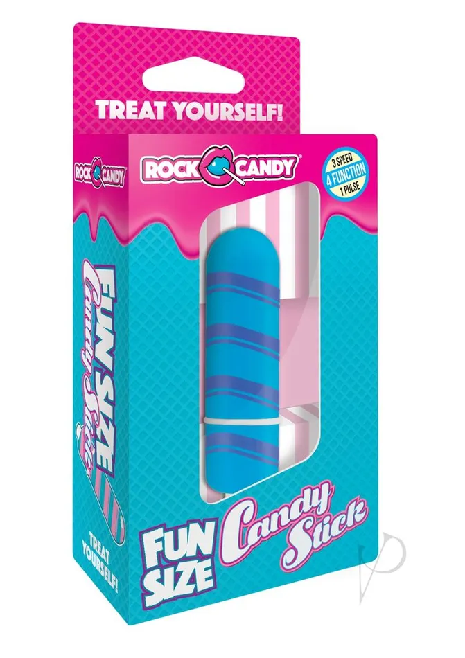 Rock Candy Toys Vibrators Fun Size Candy Stick Bullet Blue