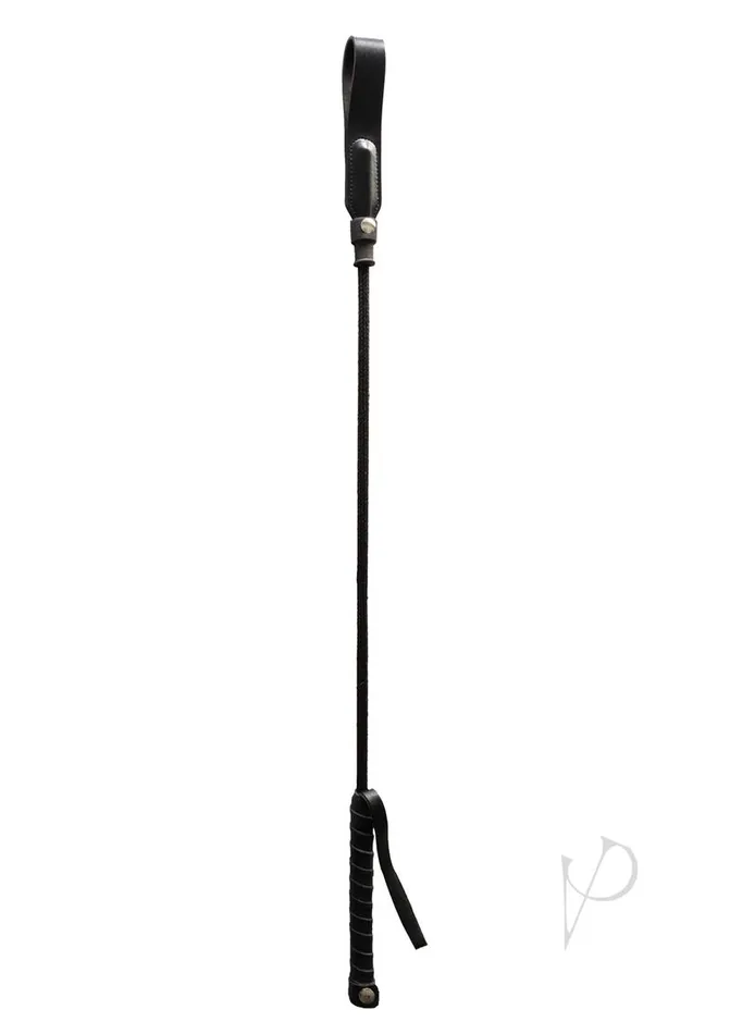Rouge Rouge Fifty Times Hotter Long Riding Crop Slim Tip 24in Black Anal