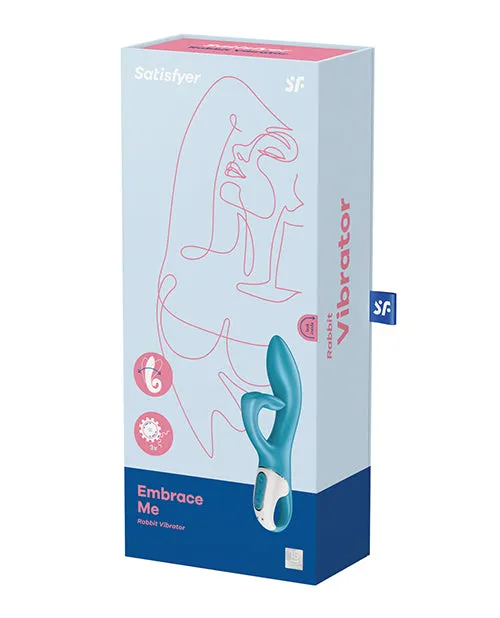 Satisfyer Female Sex Toys Satisfyer Embrace Me Silicone Rechargeable Rabbit Vibrator with Clitoral Stimulation Turquoise Satisfyer Female Sex Toys Satisfyer Embrace Me Silicone Rechargeable Rabbit Vibrator with Clitoral Stimulation Turquoise
