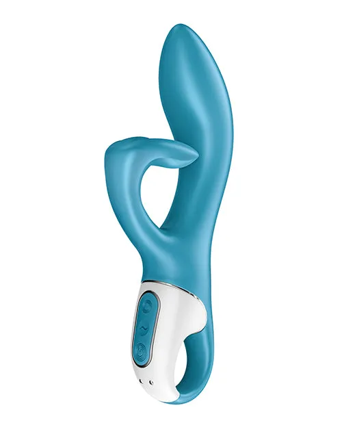 Satisfyer Female Sex Toys Satisfyer Embrace Me Silicone Rechargeable Rabbit Vibrator with Clitoral Stimulation Turquoise Satisfyer Female Sex Toys Satisfyer Embrace Me Silicone Rechargeable Rabbit Vibrator with Clitoral Stimulation Turquoise