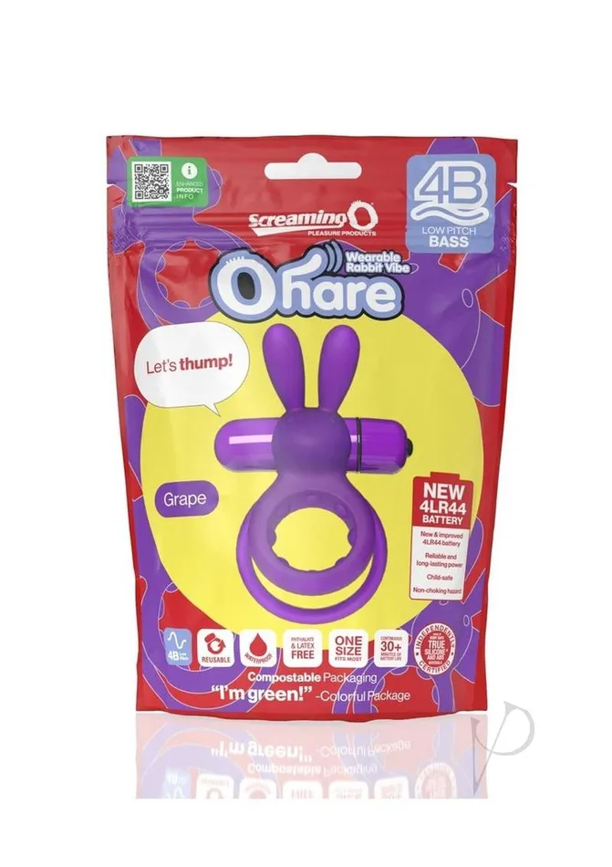Screaming O Couples Screaming O 4B Ohare Vibrating Cock Ring Grape