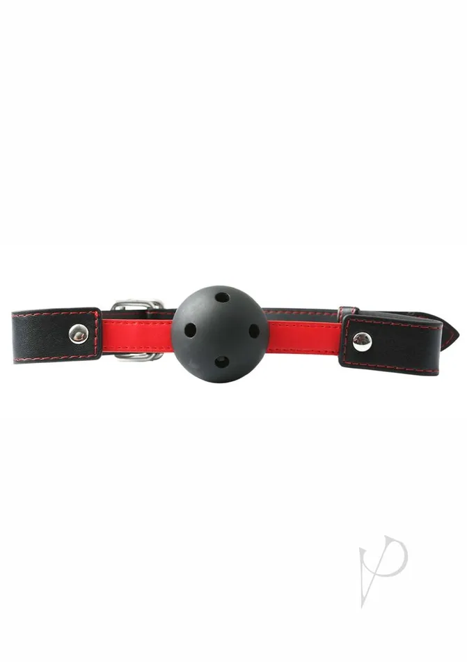 Sex And Mischief Anal Sex and Mischief Hush Ball Gag Adjustable Strap BlackRed