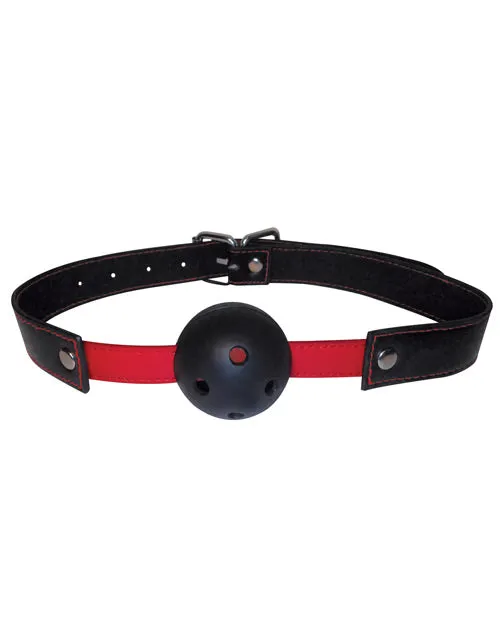 Sex And Mischief Anal Sex and Mischief Hush Ball Gag Adjustable Strap BlackRed
