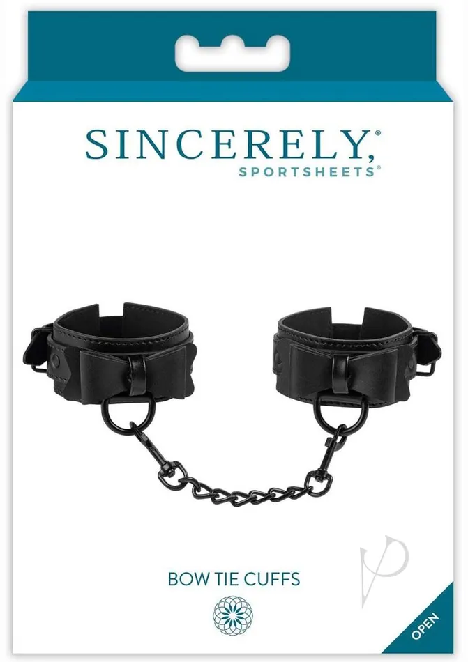 Sincerely Anal Sincerely Bow Tie Cuffs Black