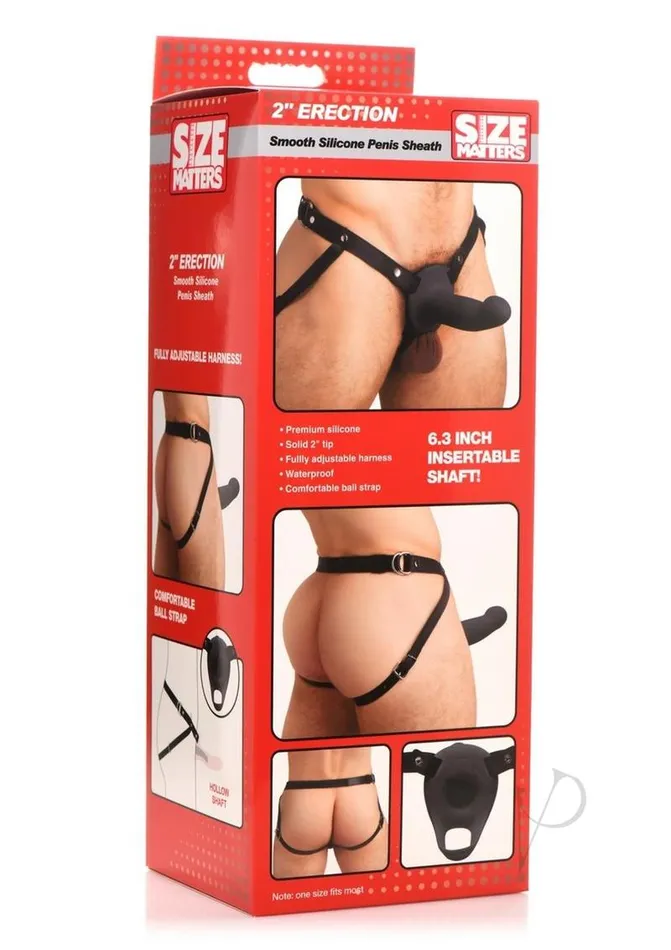 Size Matters 2 Erection Smooth Silicone Penis Sheath Black Size Matters Male Sex Toys Size Matters 2 Erection Smooth Silicone Penis Sheath Black Size Matters Male Sex Toys
