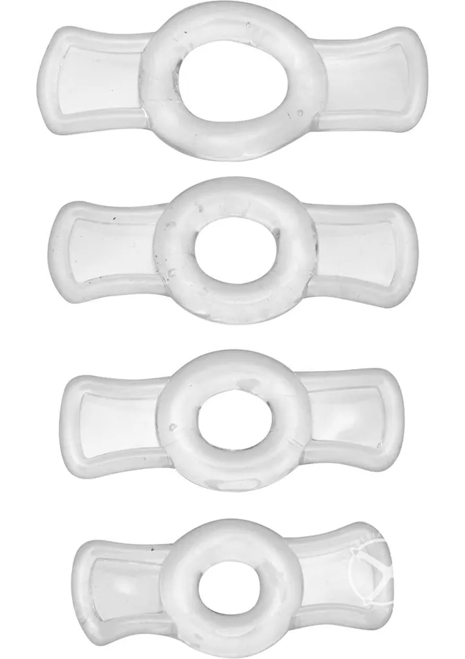 Size Matters Endurance Clear 4 Ring Penis Set Size Matters Male Sex Toys