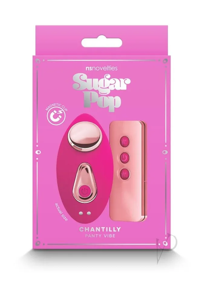 Sugar Pop Female Sex Toys Sugar Pop Chantilly Rechargeable Silicone Panty Vibe with Remote Control Pink Sugar Pop Female Sex Toys Sugar Pop Chantilly Rechargeable Silicone Panty Vibe with Remote Control Pink