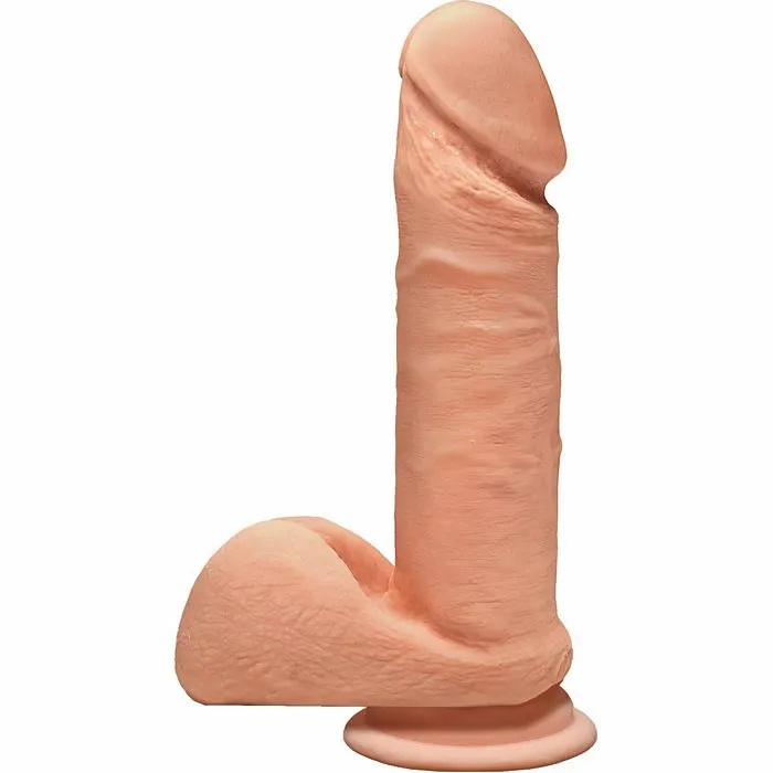 The D Perfect D 7 WBALLS Vanilla Dildo SimpleeDiscreet Dildos