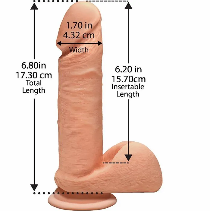 The D Perfect D 7 WBALLS Vanilla Dildo SimpleeDiscreet Dildos