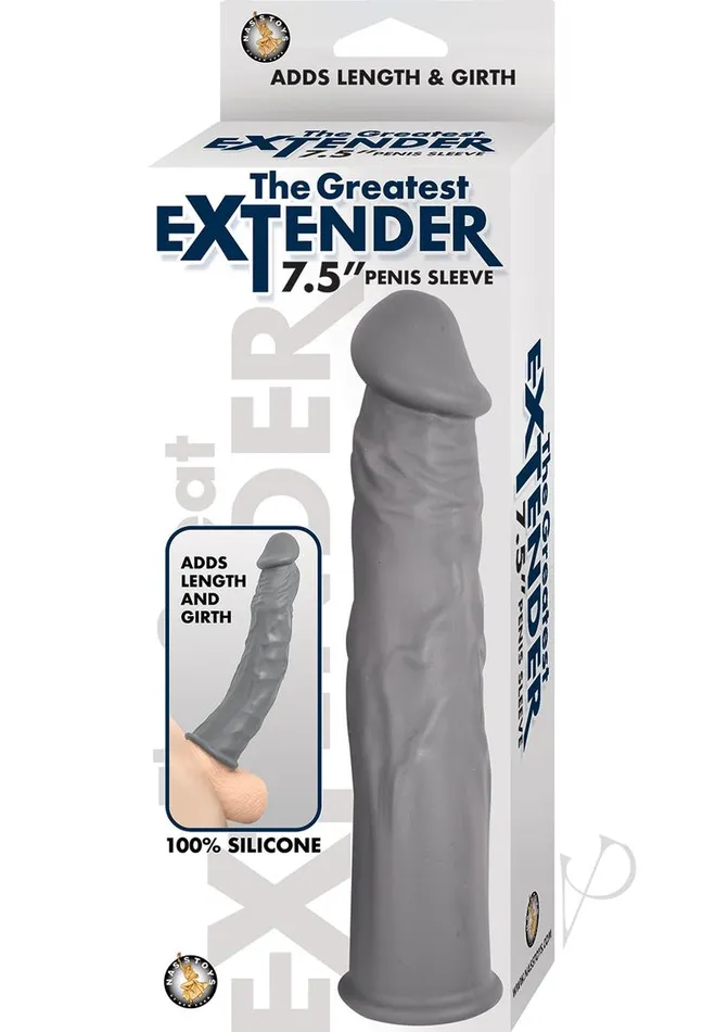 The Greatest Extender Silicone Penis Sleeve 75in Gray The Great Extender Male Sex Toys The Greatest Extender Silicone Penis Sleeve 75in Gray The Great Extender Male Sex Toys