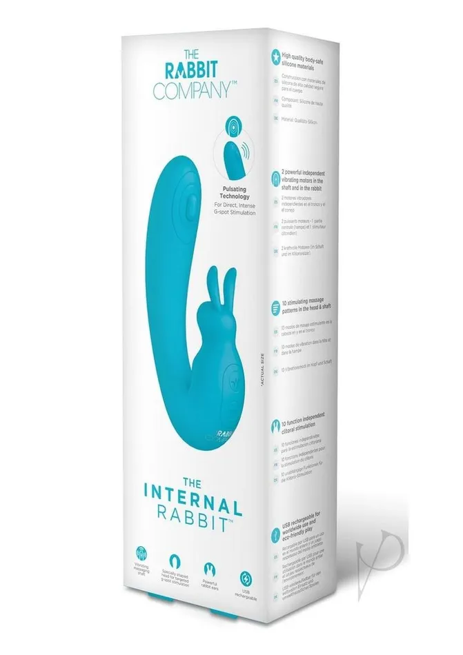 The Rabbit Company Vibrators The Rabbit Company The Internal Rabbit Rechargeable Silicone Vibrator Blue The Rabbit Company Vibrators The Rabbit Company The Internal Rabbit Rechargeable Silicone Vibrator Blue