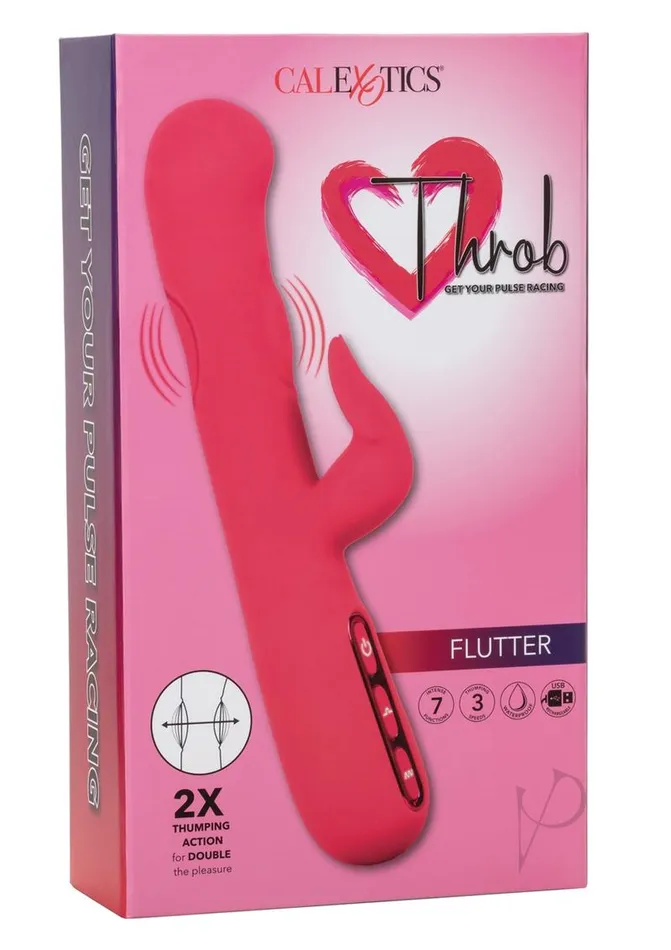 Throb Vibrators Throb Flutter Silicone Rechargeable Vibrator Pink