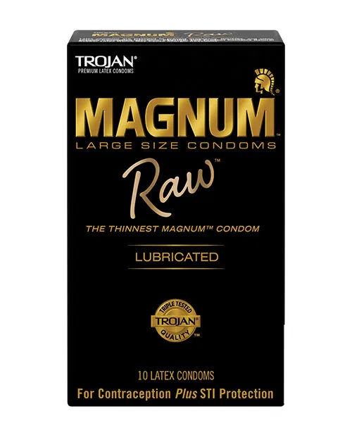 Trojan Magnum Raw Condoms Pack of 10 Trojan Male Sex Toys