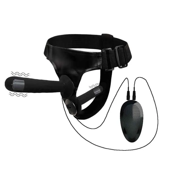 Vibrating Harness Strap On Double Dildo Wild Night Fantasies Female Sex Toys Vibrating Harness Strap On Double Dildo Wild Night Fantasies Female Sex Toys