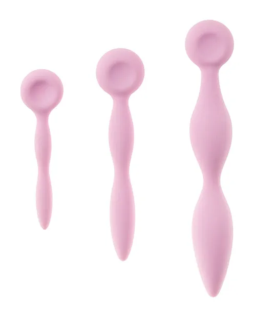 Vibrators Femintimate Femintimate Intimrelax Silicone Vaginal Dilators 3 Piece Pink