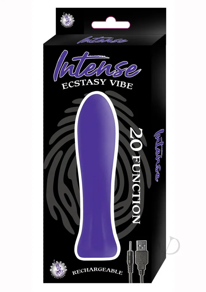 Vibrators Intense Intense Ecstasy Vibe 20 Function Rechargeable Silicone Vibrator Purple Vibrators Intense Intense Ecstasy Vibe 20 Function Rechargeable Silicone Vibrator Purple