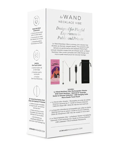 Vibrators Le Wand Le Wand Vibrating Necklace Silver