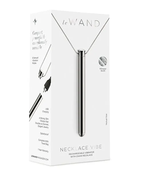 Vibrators Le Wand Le Wand Vibrating Necklace Silver Vibrators Le Wand Le Wand Vibrating Necklace Silver