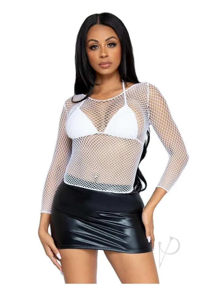Vibrators Leg Avenue Spandex Long Sleeved Industrial Net shirt OS White Leg Avenue Vibrators Leg Avenue Spandex Long Sleeved Industrial Net shirt OS White Leg Avenue