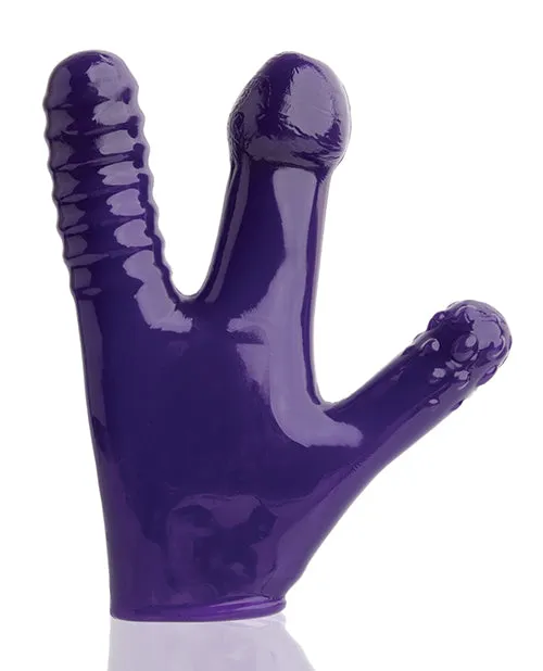Vibrators Oxballs Claw Penetrator and Pegger Glove Purple Oxballs