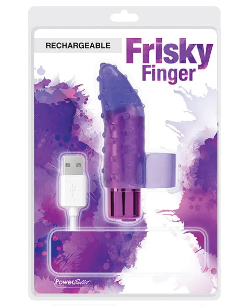 Vibrators Powerbullet PowerBullet Frisky Finger Rechargeable Finger Massager Purple