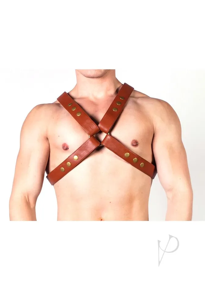 Vibrators Prowler Red Prowler Red X Chest Harness XXLarge BrownBrass