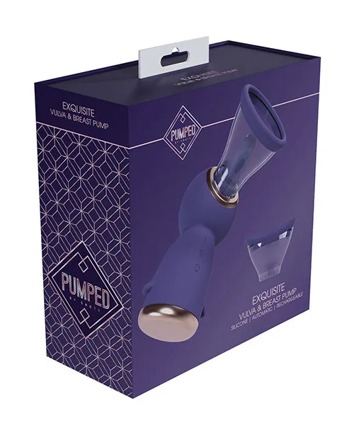 Vibrators Pumped Exquisite Automatic 13 Speed Silicone Rechargeable Vulva and Breast Pump Purple Pumped Vibrators Pumped Exquisite Automatic 13 Speed Silicone Rechargeable Vulva and Breast Pump Purple Pumped