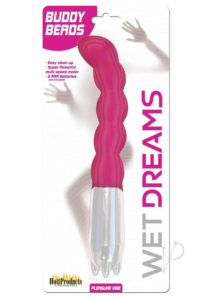 Vibrators Wet Dreams Wet Dreams Buddy Beads Bendable Vibrator Magenta