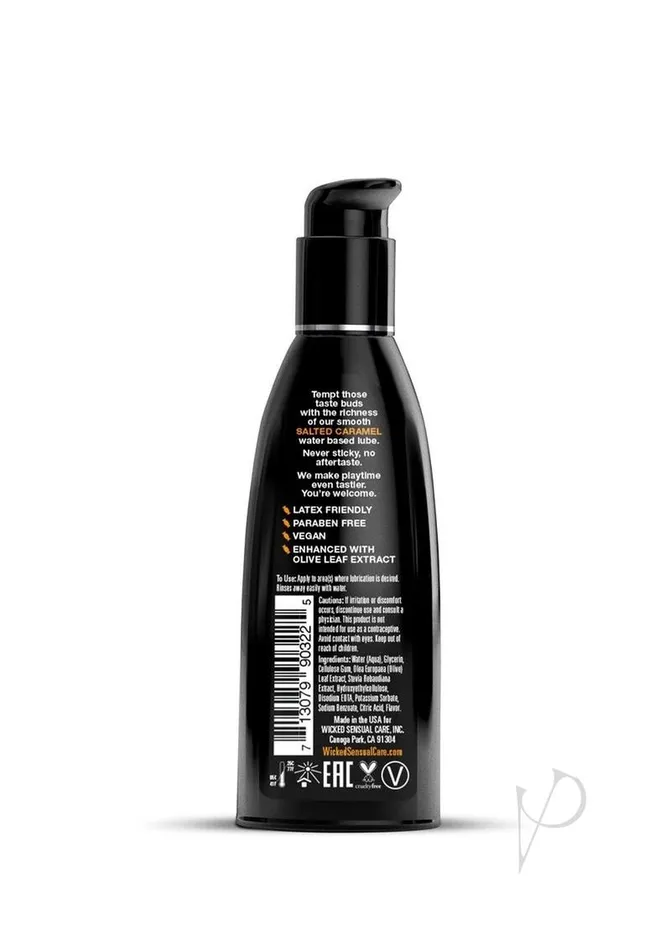 Wicked Aqua Lubricants Wicked Aqua Water Based Flavored Lubricant Salted Caramel 2oz