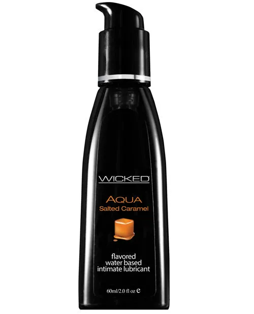 Wicked Aqua Lubricants Wicked Aqua Water Based Flavored Lubricant Salted Caramel 2oz