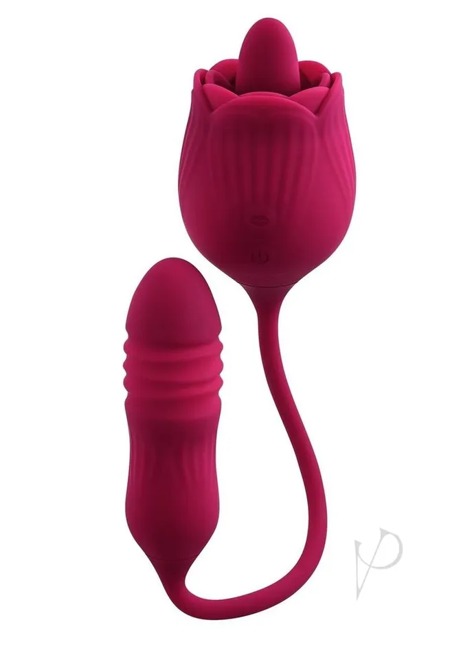 Wild Rose Rechargeable Silicone Clitoral Stimulator Red Evolved Female Sex Toys