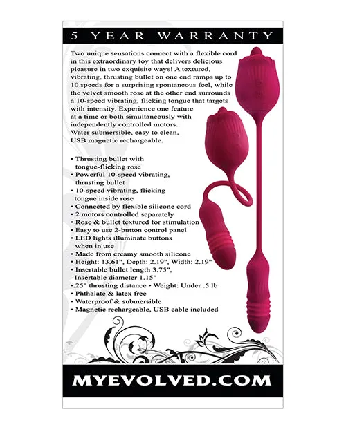 Wild Rose Rechargeable Silicone Clitoral Stimulator Red Evolved Female Sex Toys