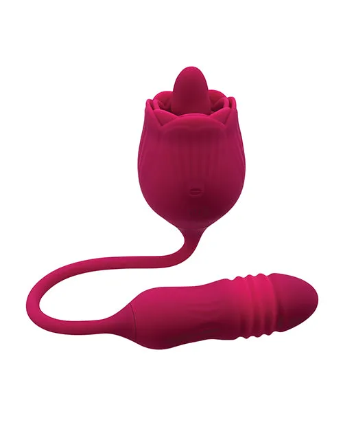 Wild Rose Rechargeable Silicone Clitoral Stimulator Red Evolved Female Sex Toys