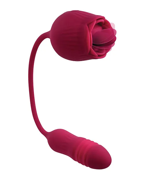 Wild Rose Rechargeable Silicone Clitoral Stimulator Red Evolved Female Sex Toys