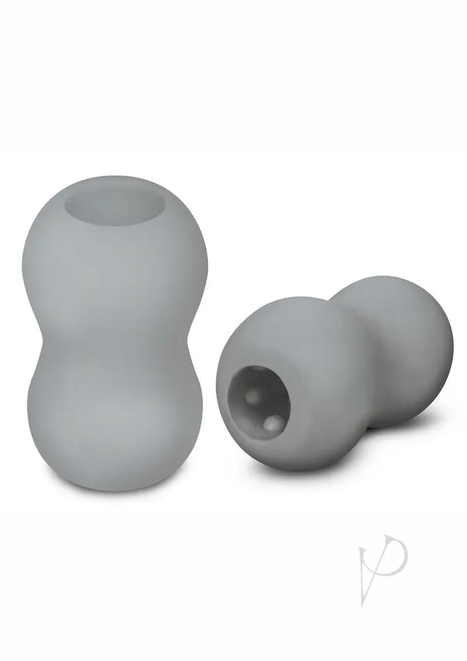 Zolo ZOLO Squeezable Mini Double Bubble Masturbator Gray Male Sex Toys Zolo ZOLO Squeezable Mini Double Bubble Masturbator Gray Male Sex Toys