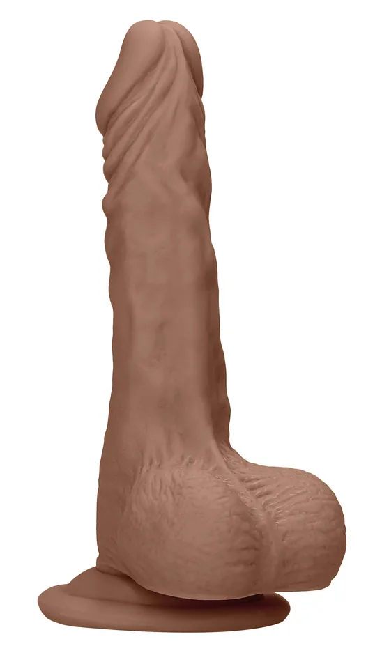 7 Inch Dong With Testicles Tan Shots RealRock Dildos
