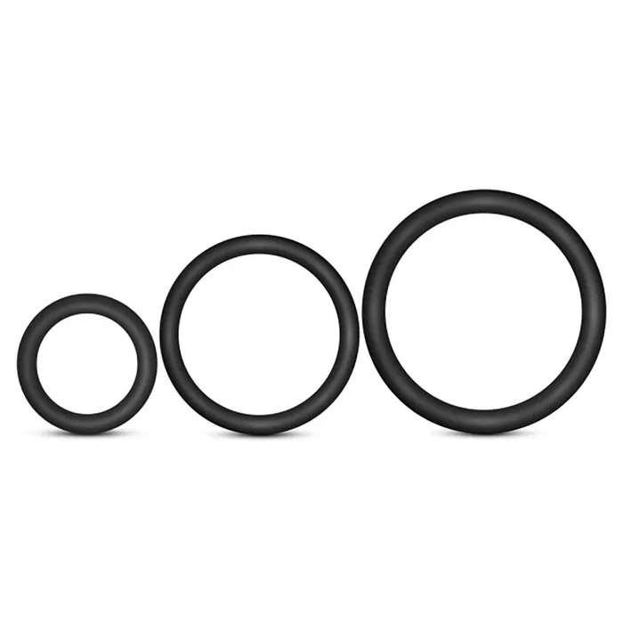 Anal Blush Performance Vs4 Pure Premium Silicone Cockring Set Black