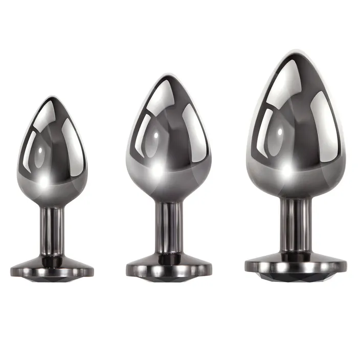 Anal Evolved Sex Toys Evolved Black Gem Anal Plug Set